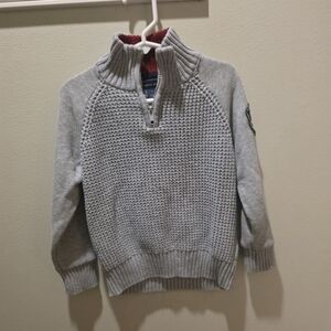 Tommy Hilfiger Gray Zip-Up Sweater